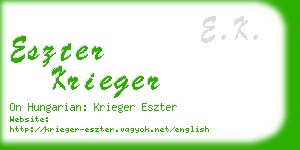 eszter krieger business card